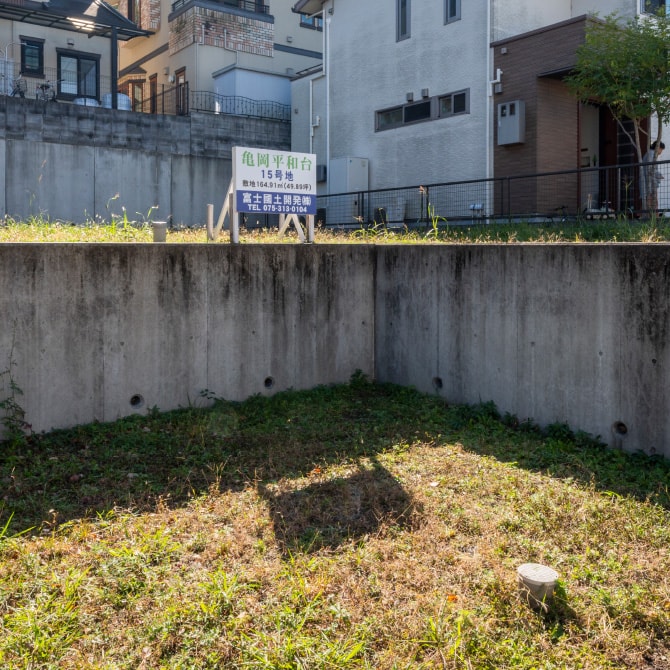 造成された亀岡平和台の分譲宅地の様子